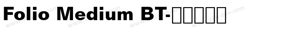 Folio Medium BT字体转换